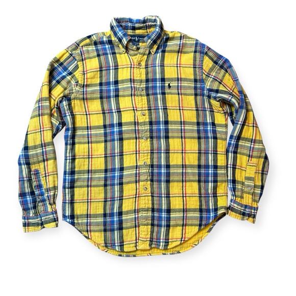 Ralph Lauren Other - Ralph Lauren Mountain Equipment Yellow Plaid Men's Button Down Shirt Size M